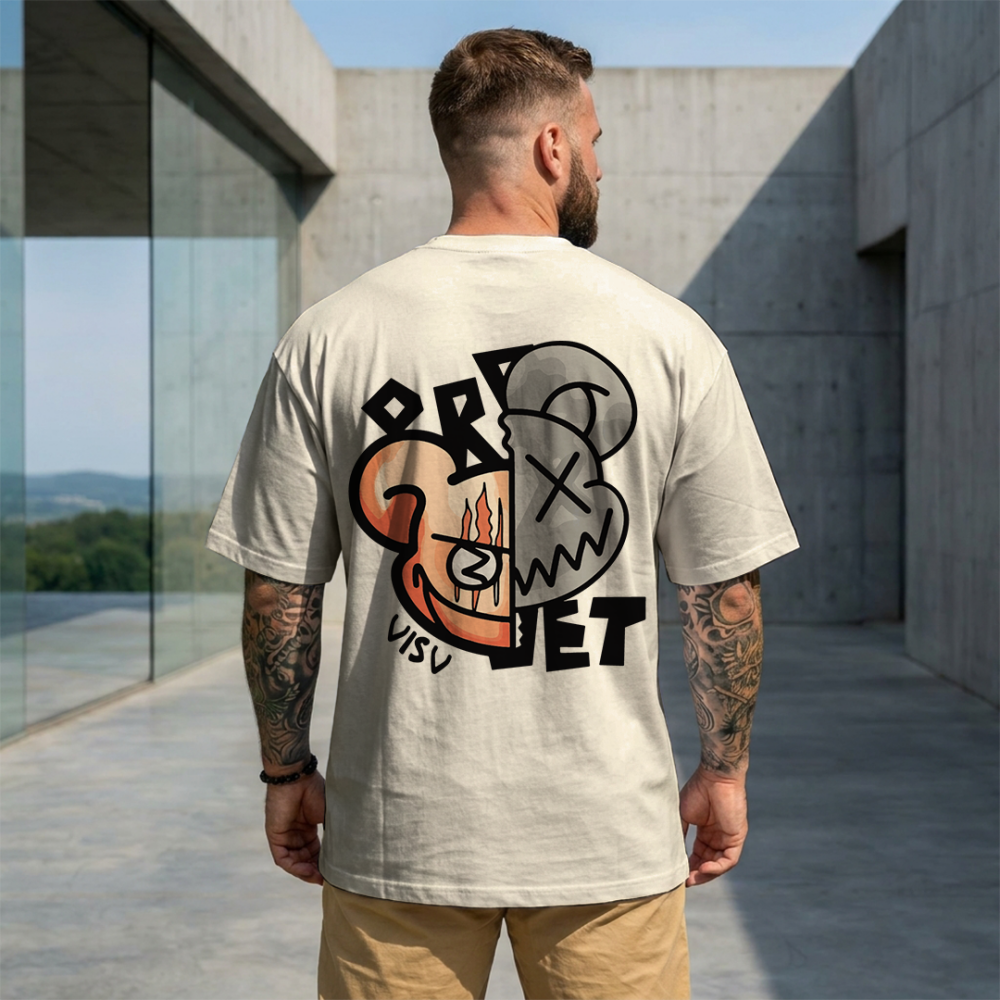 Camisa Oversized Urso Bear G Off-White