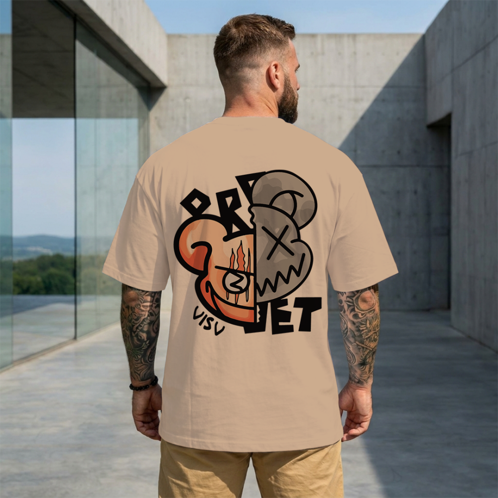 Camisa Oversized Urso Bear GG Bege
