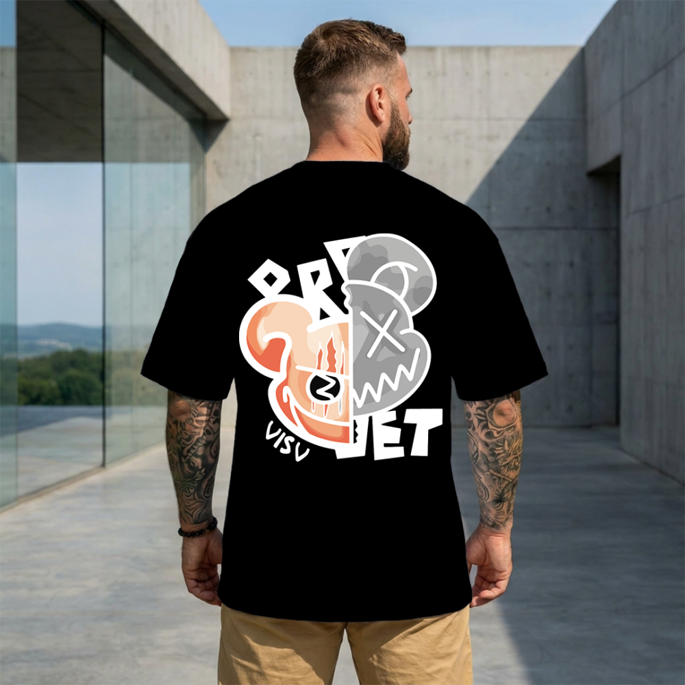 Camisa Oversized Urso Bear GG Preta