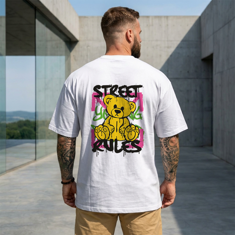 Camisa Oversized Urso Bear P Branca