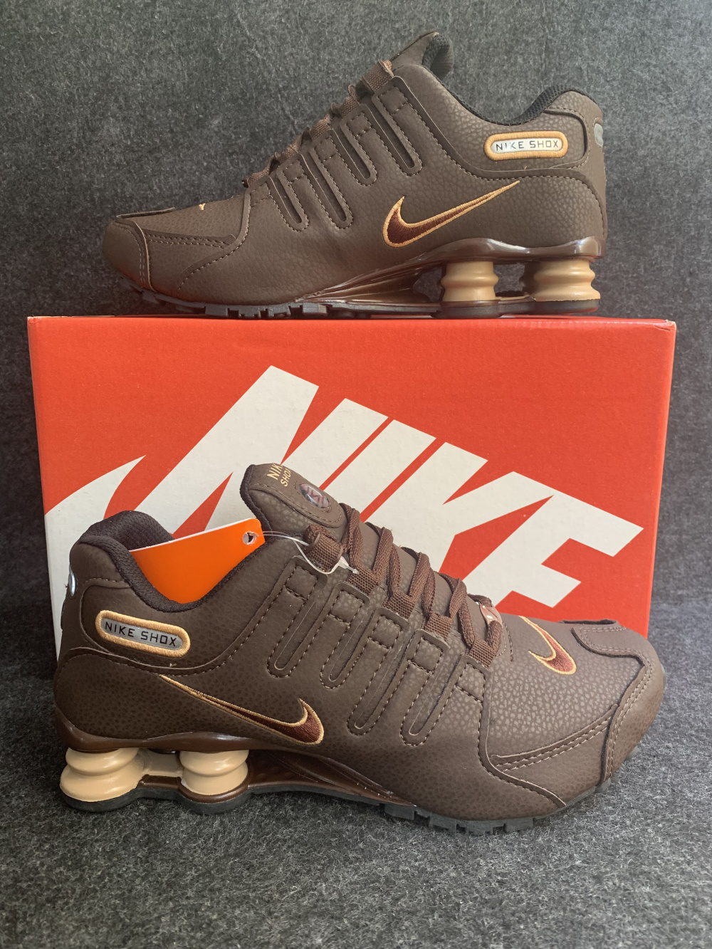 T Nis Nike Shox Nz Premium Importado Masculino Marrom Shark Cal Ados