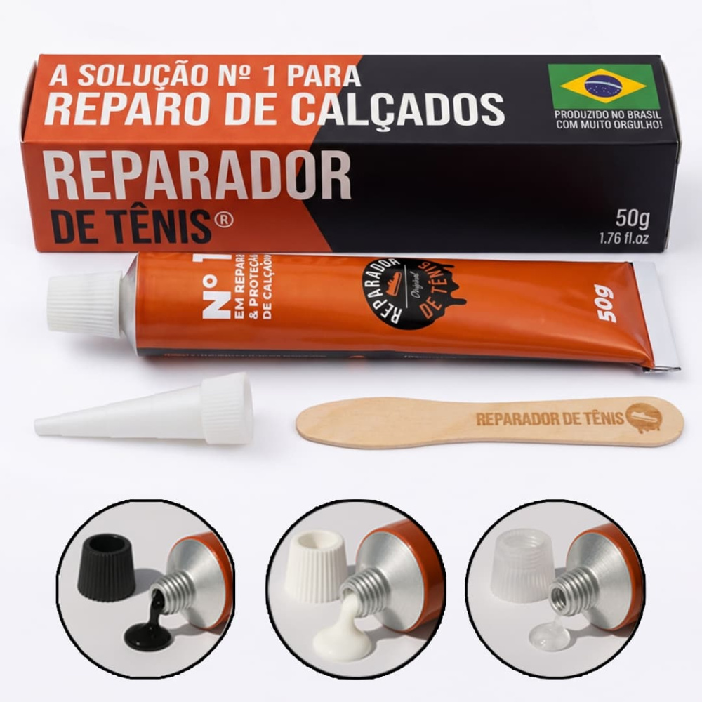 Reparador de Tênis 50g — cola especializada para consertar solado e tênis em casa