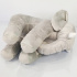 Almofada Travesseiro Elefante Pelúcia Soninho Bebê Cinza 60cm