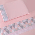 Jogo de Lençol para Berço Desmontável Mosaico Rosa com Cinza 03 Peças