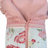 Porta Bebê Saco de Dormir Malha Floral Rosa