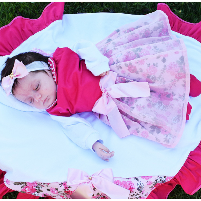 Saída de Maternidade Menina Carinhosa Princesa Helena Pink