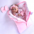 Saída de Maternidade Menina Elegance Iris Floral Rosa com Porta Bebê
