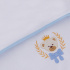 Toalha de Banho para Bebê Forrada com Capuz Príncipe Urso Azul