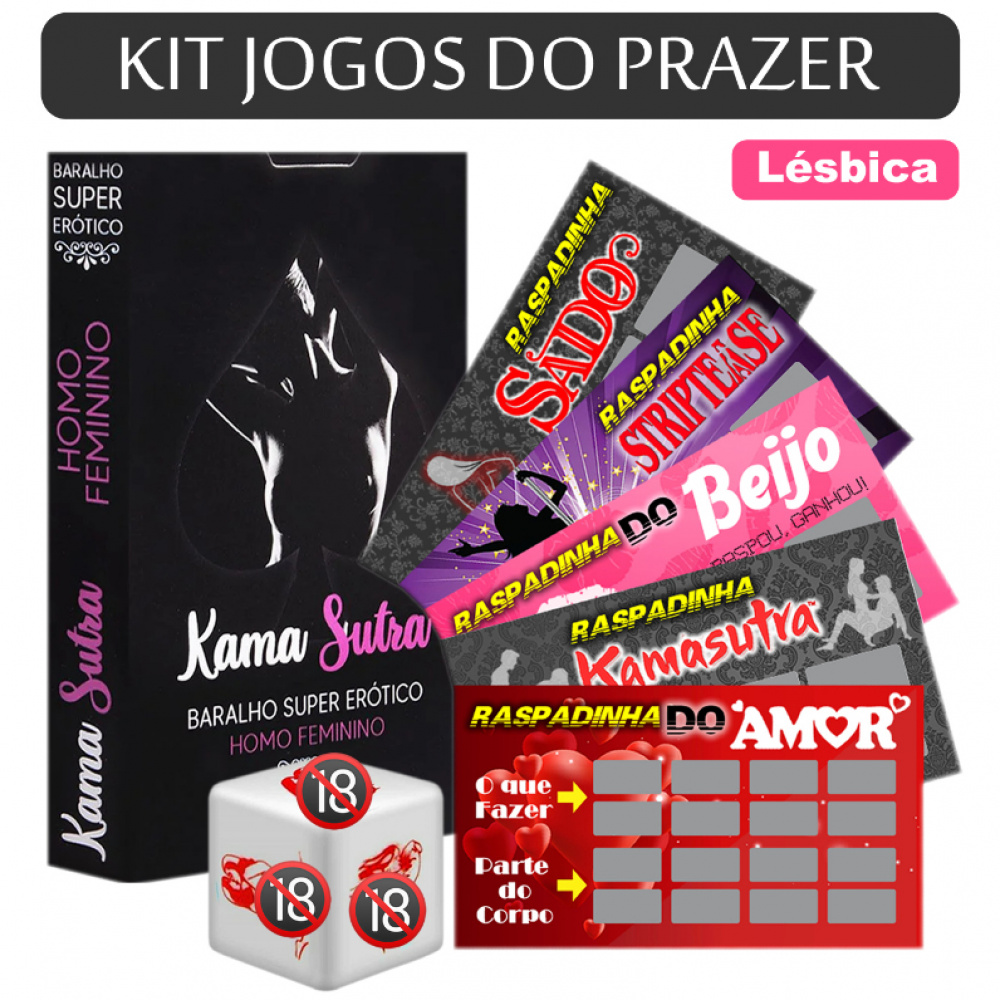 Kit Jogos Do Prazer Dado Baralho Raspadinhas Brinquedos Eróticos Sexy Tentação Divina 5237