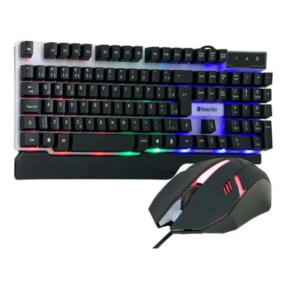 Teclado e mouse para jogos retroiluminado USB com fio - Cv Buy