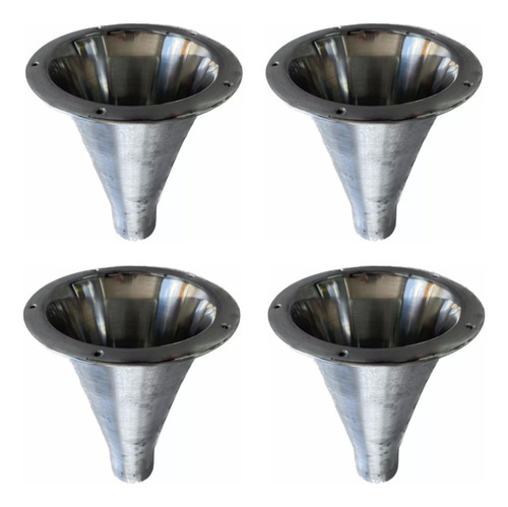 4x Bocas Corneta Caneco Longa Alumínio Rosca P/ Driver D250x