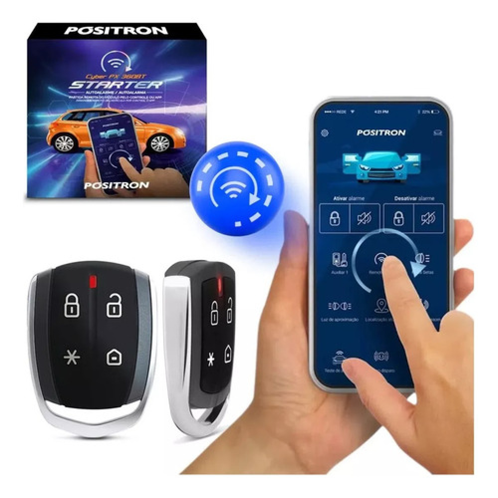 Chicote Alarme Positron Carro Mod. Px/fx/exact 300/330/360