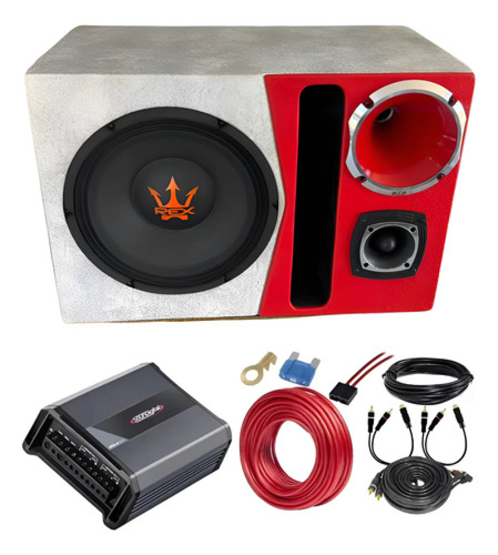 Caixa Som Automotivo Pioneer 12p Duplo + Sd800.4 + Fiaçao800