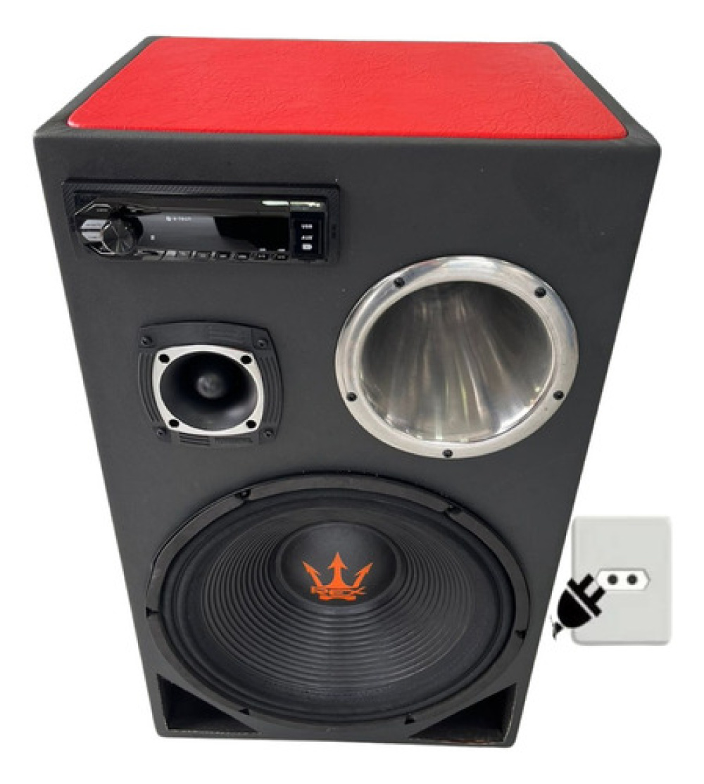 Caixa Trio Bob Residencial 2800w Potente 15p Sitio Bar Festa