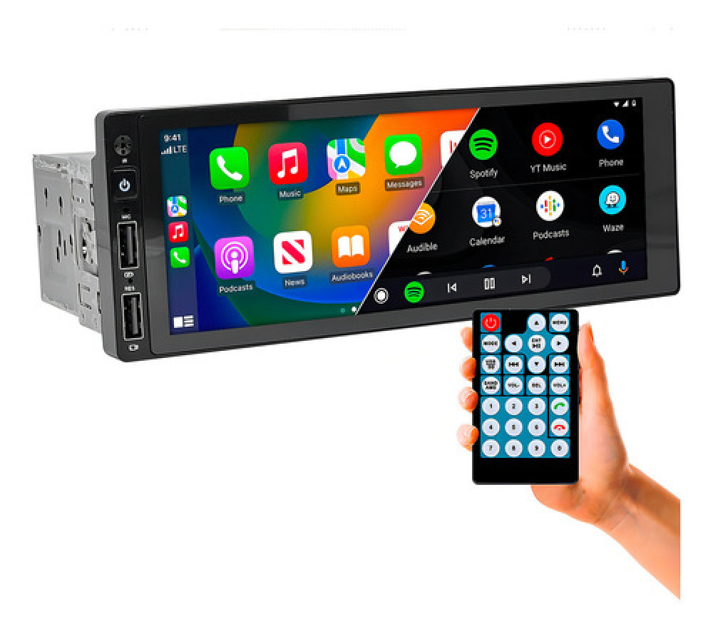 Central Multimídia E-tech 7'' Android 10 2gb Ram 16gb 2din Carplay