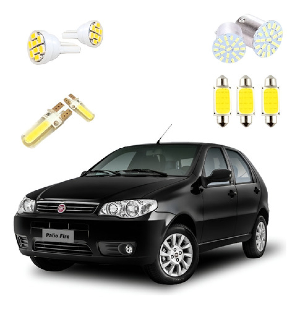 Kit Lâmpadas Led Fiat Palio Fire 2007 À 2014