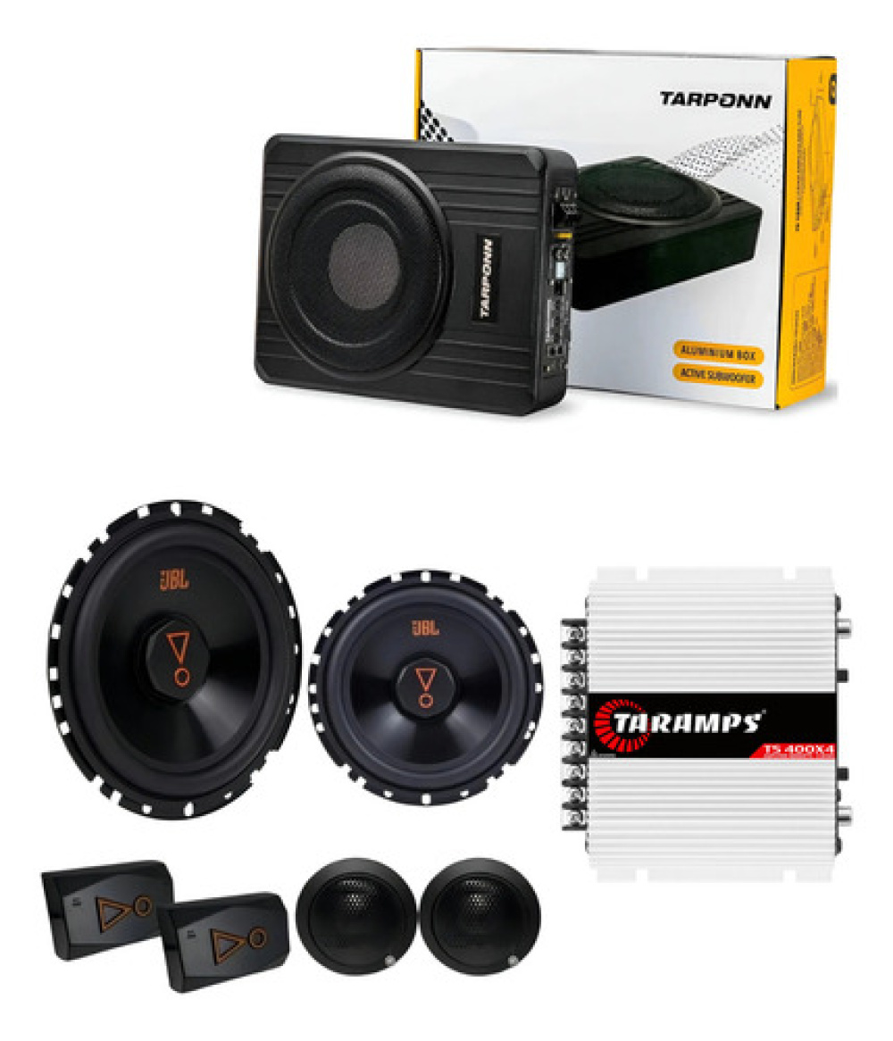 Kit Som Interno Potente 560w + Kit 2 Vias Jbl + Sub Tarponn