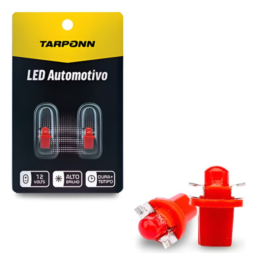 Lâmpada Led Pinguinho Painel Vermelho T5-cob Painel 12v