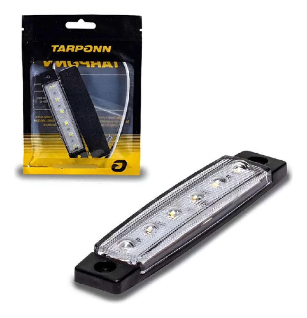 Lanterna Lateral Caminhao Caçamba Baú Van 12v 24v Branca