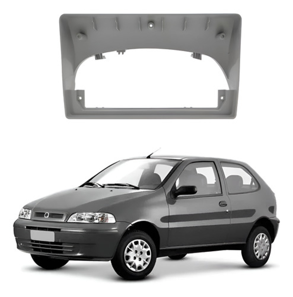 Moldura Painel 2 Din 9pol Palio G2 Strada Siena 2002 Á 2014
