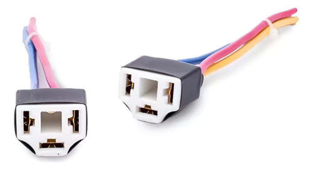 Par De Soquete Cerâmica Fio De Cobre Tarponn Para Lampada H4