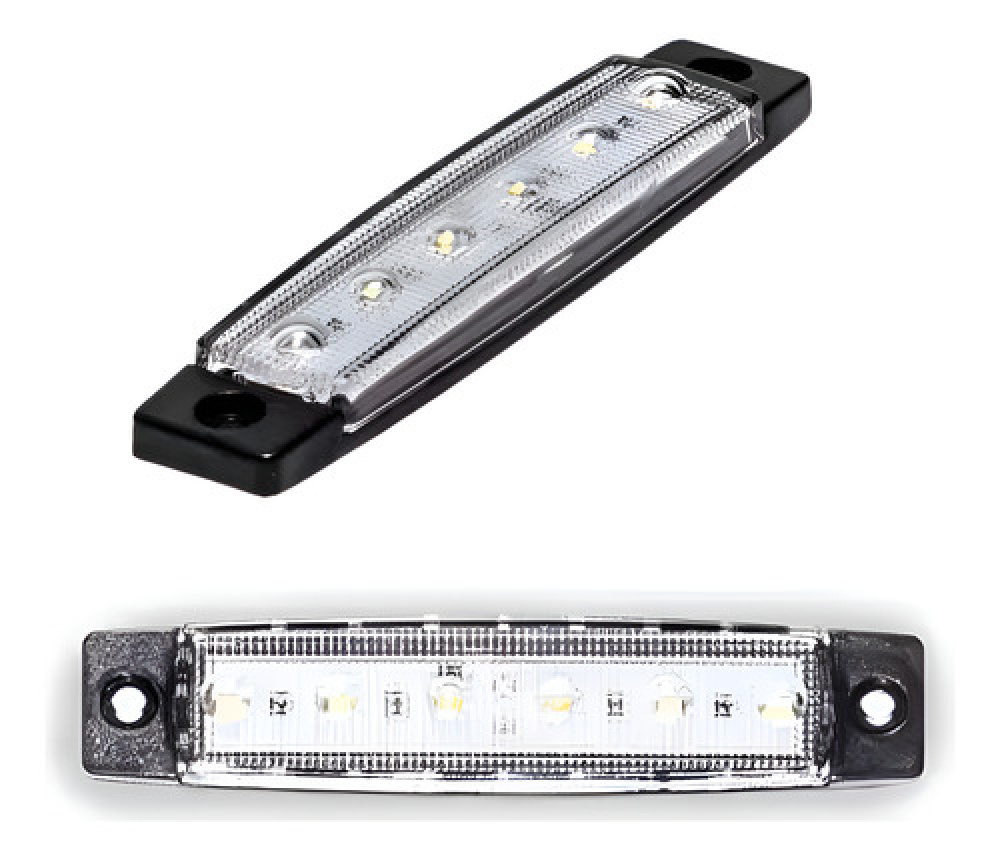 Par Lanterna Lateral Caminhao Caçamba Baú Van 12v 24v Verde