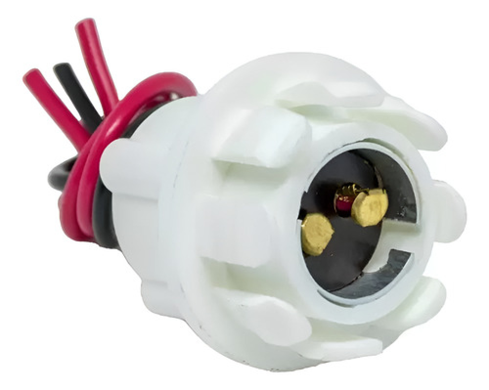 Par Soquete De Plástico Abs Para Lâmpada 1 Polo/ Ba15d