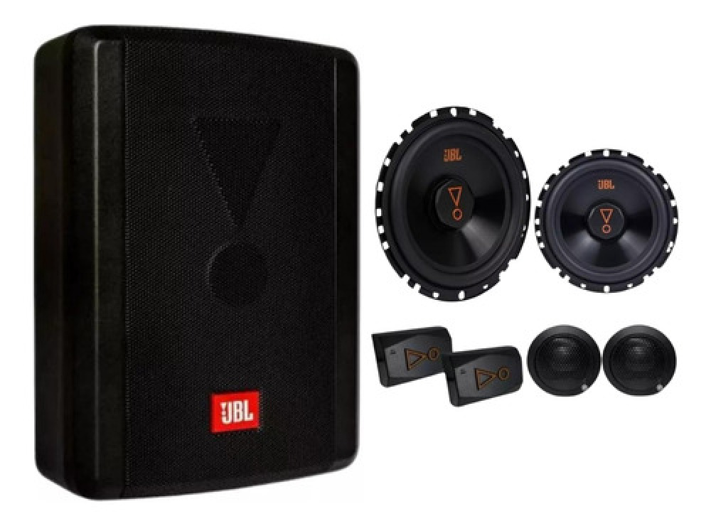 Som Interno 520w Caixa Sub 8 Slim Jbl + Kit 2 Vias Jbl 160w