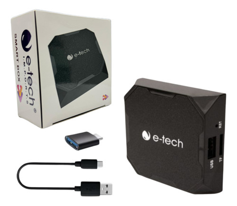 Streaming Box E-tech Automotivo 2gb 32gb Carplay Androidauto