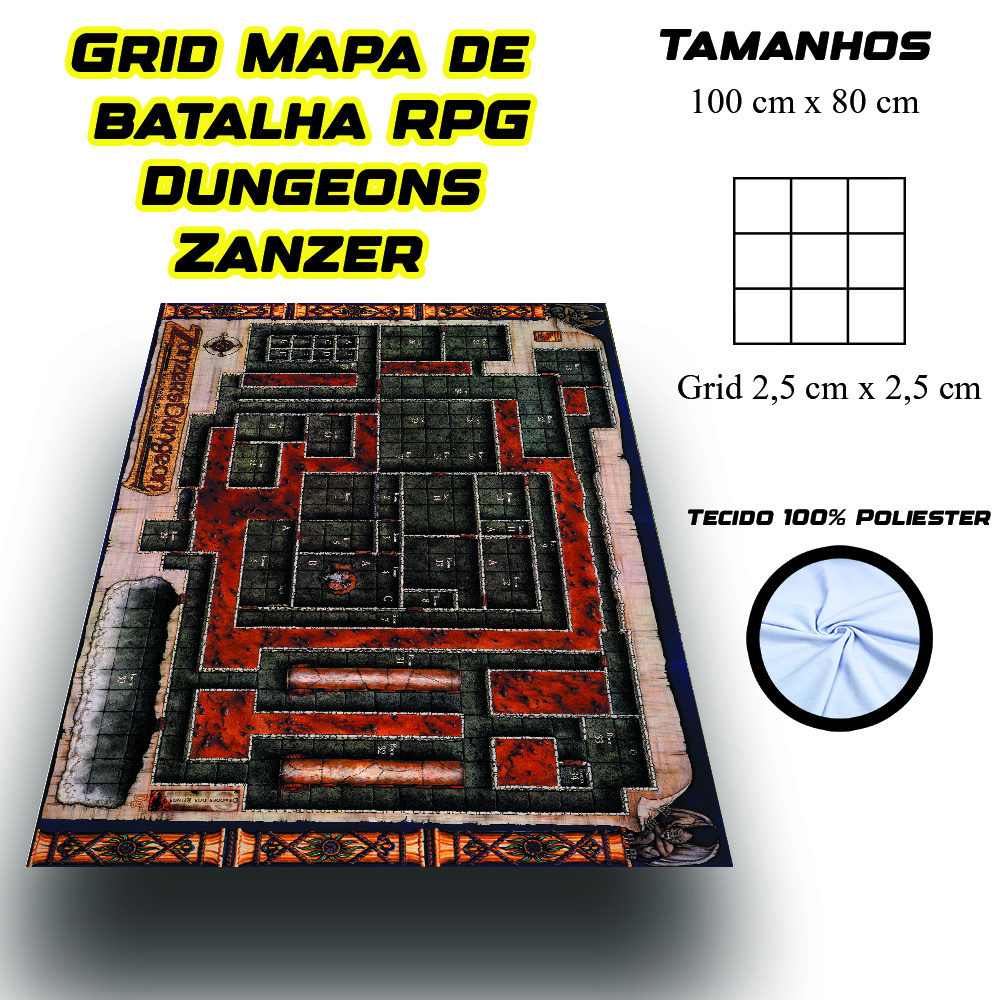 mapa de batalha battlemap grid para rpg - tabuleirobrasil