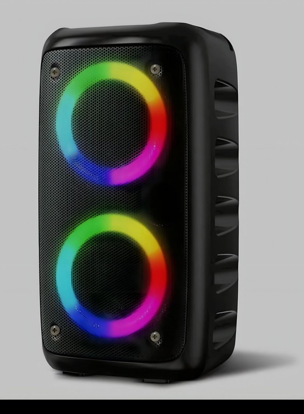 Caixa De Som Potente Led Rgb Subwoofer Conex O Tws Est Reo Sd Usb W Rms Tech Eletronic