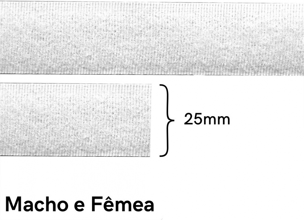 Fita Velcro Original Fecho Adesivo 25mm Macho Femêa 3 Metros
