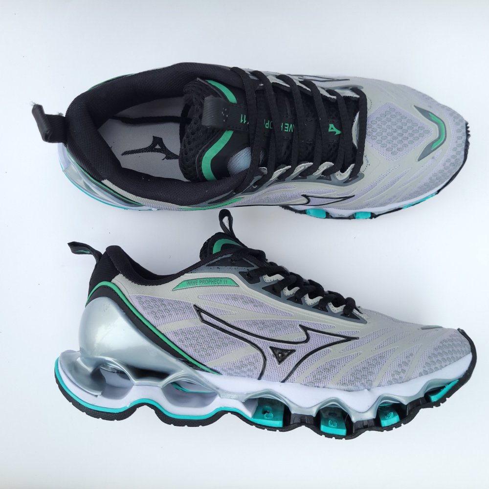 Mizuno verde best sale com cinza