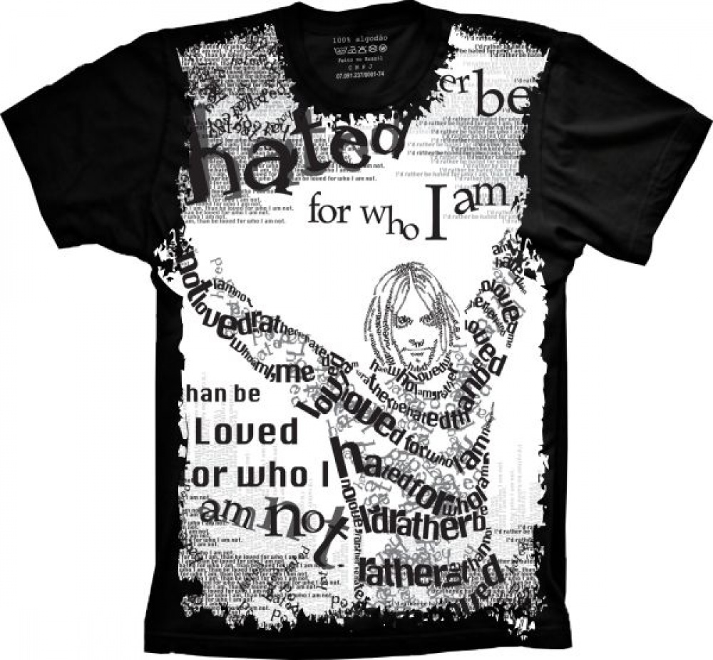 Camiseta Kurt Cobain Newspaper Teoria Nerd Agora Tn Store