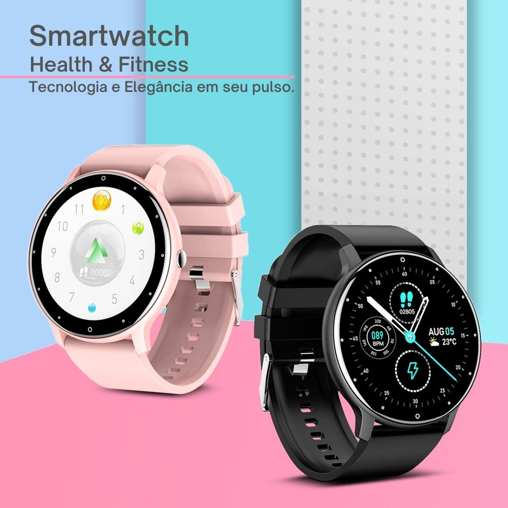 Relógio smartwatch Android e IOS a prova dagua IP67