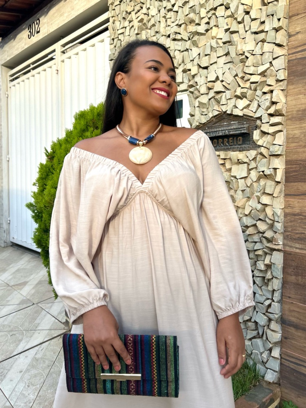 Vestido Morgana Longo Nude - TK MODAS