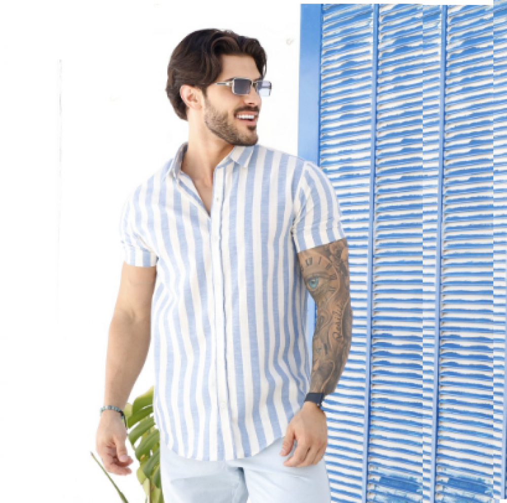 Camisa listrada na store vertical