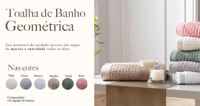 Home 4 - Toalhas de Banho Geométrica