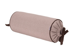 Almofada Rolo Casual Decor Quartzo Rosê/Marrom