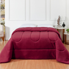 Coberdrom Fleece Dupla Face CASAL Sonata - Vinho