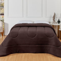 Coberdrom Fleece Dupla Face QUEEN Sonata - Marrom