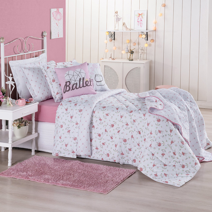 Cobre Leito 2 Peça SOLTEIRO Malha Fio Penteado 30/1 100% Algodão Top Line Ballet