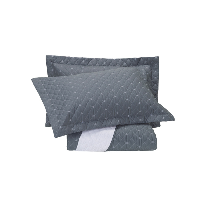 Cobre Leito 2 Peças SOLTEIRO Percal 230 Fios 100% Algodão Pontual - Grafite