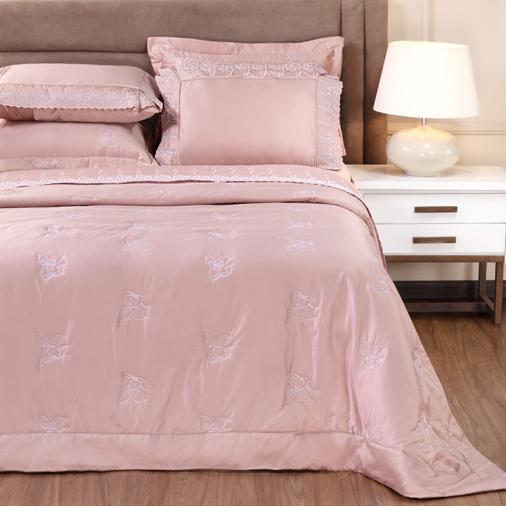 Cobre Leito 3 Peças QUEEN Percal 400 Fios 100% Algodão Ajour Rose