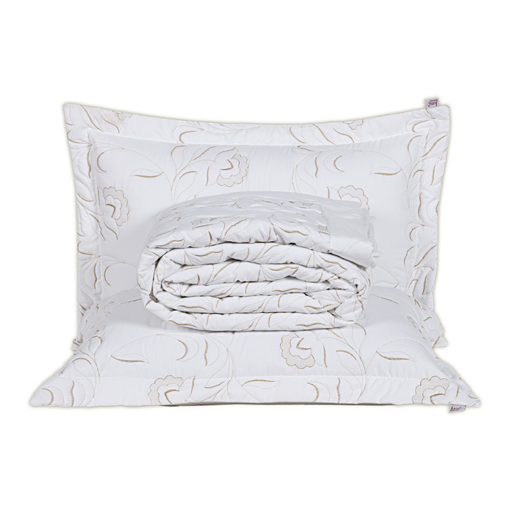 Cobre Leito Bordado QUEEN 3 Peças Hipercal 400 Fios 100% Poliéster Elegance Branco