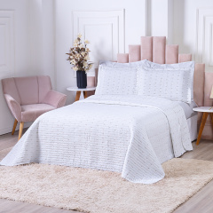 Cobre Leito CASAL Dupla Face 200 Fios Hipercal Dacar Branco/Branco