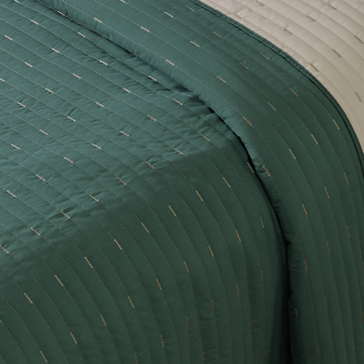 Cobre Leito CASAL Dupla Face 200 Fios Hipercal Dacar Verde/Caqui