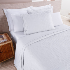 Cobre Leito Queen Dupla Face 200 Fios Hipercal 3 Peças Criarte Branco