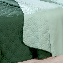 Cobre Leito QUEEN Dupla Face 200 Fios Hipercal Dual Verde/Verde Claro