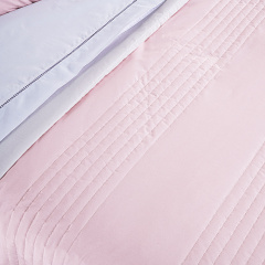 Cobre Leito Queen Dupla Face 200 Fios Toque de Algodão 3 Peças Premier Rosa